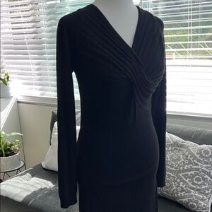 WOW Couture Elegant Black V-Neck Dress